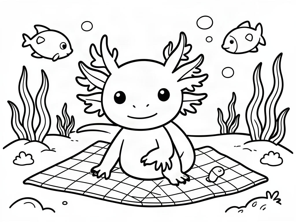 Axolotl coloring page 12 - free printable