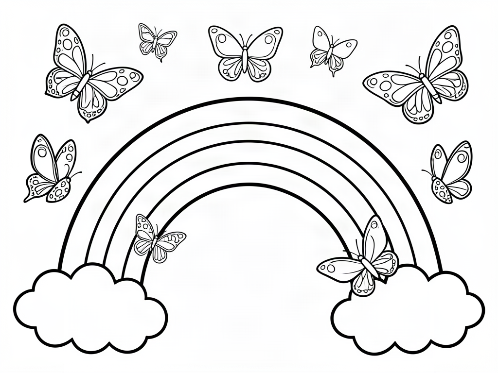 Butterfly coloring page 05 - free printable