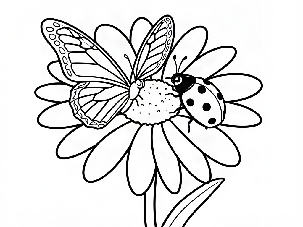 Butterfly coloring page 07 - free printable