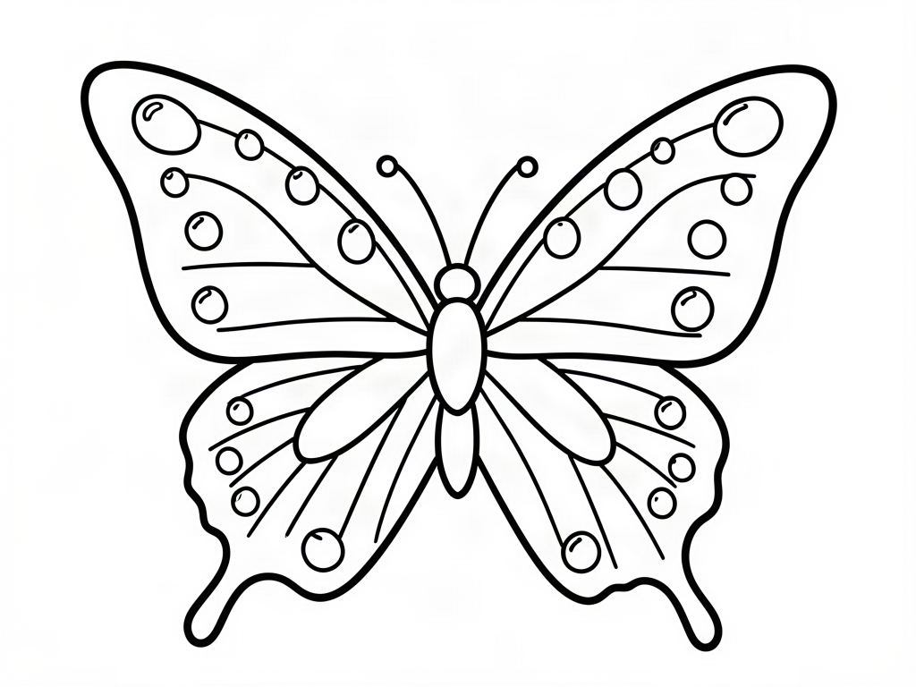 Butterfly coloring page 08 - free printable