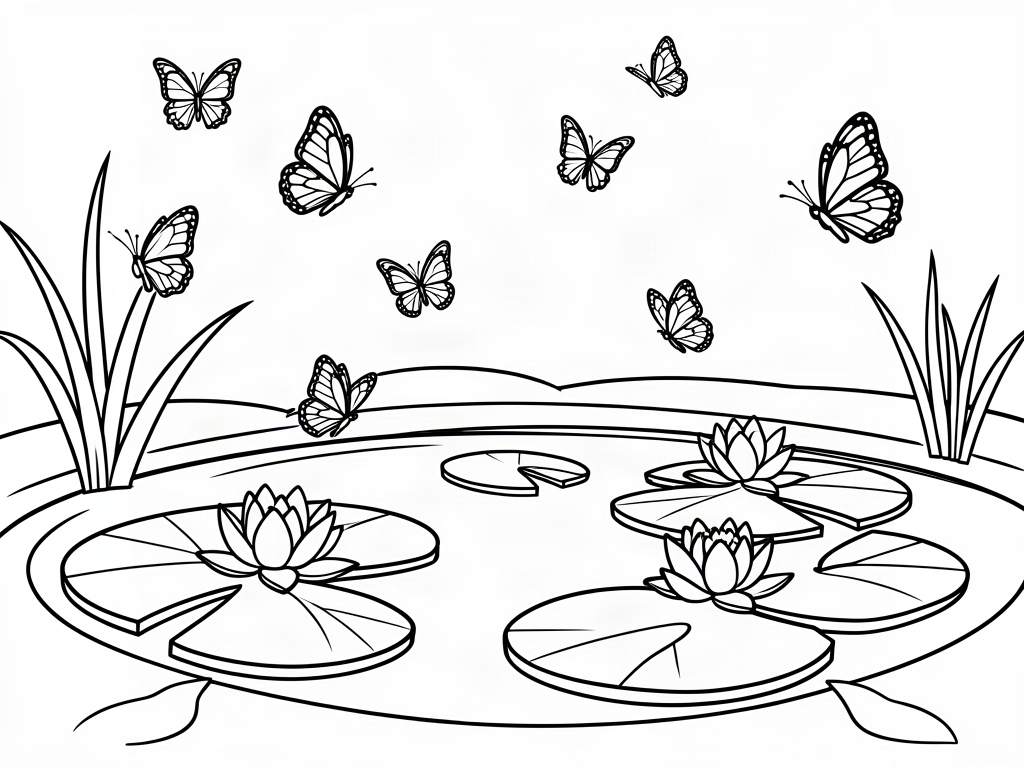 Butterfly coloring page 09 - free printable