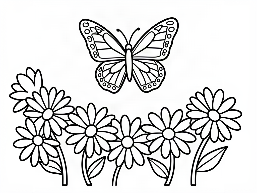 Butterfly coloring page 10 - free printable