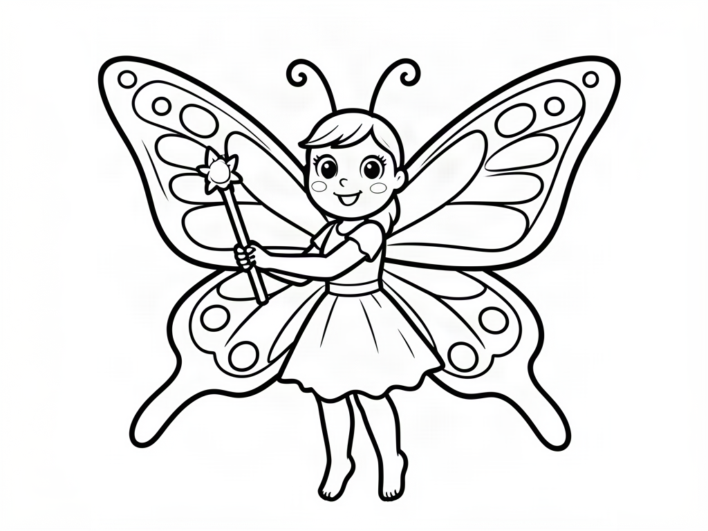 Butterfly coloring page 11 - free printable