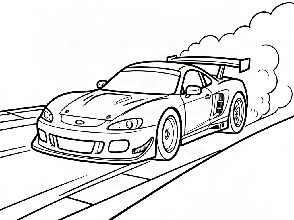 Car coloring page 01 - free printable