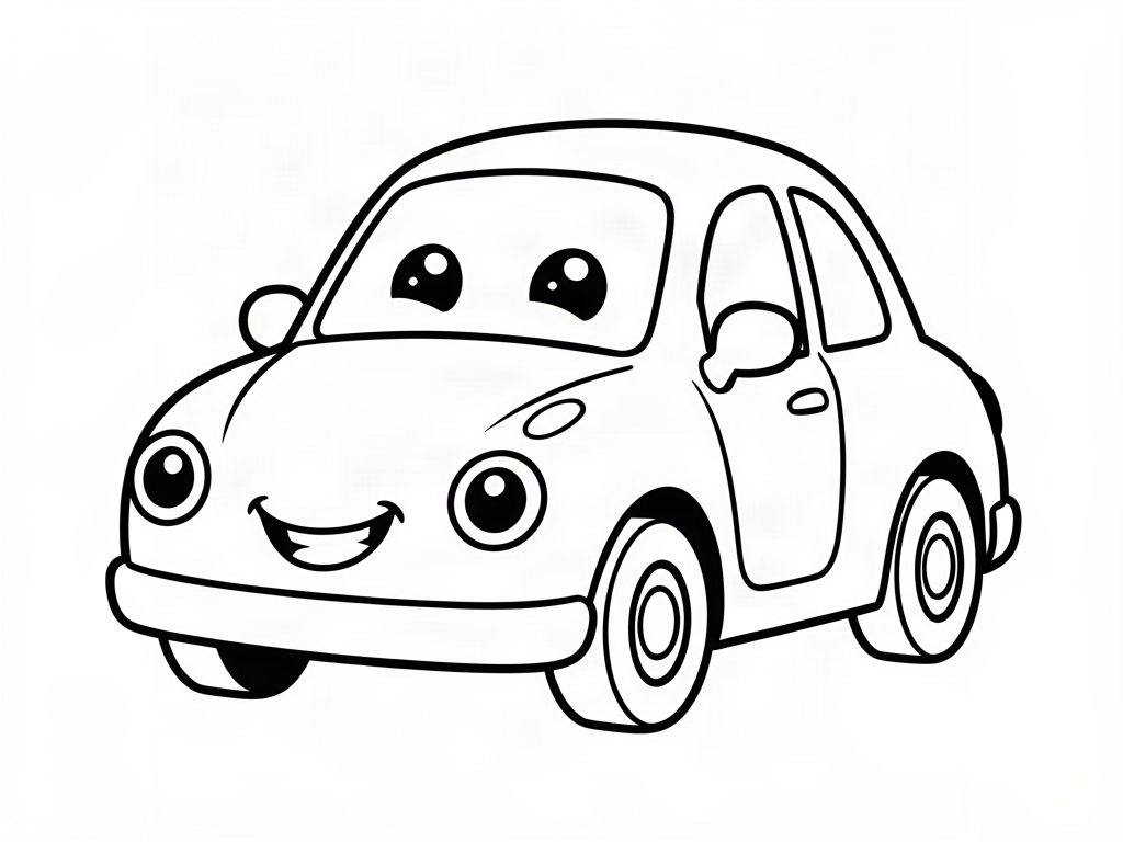 Car coloring page 02 - free printable