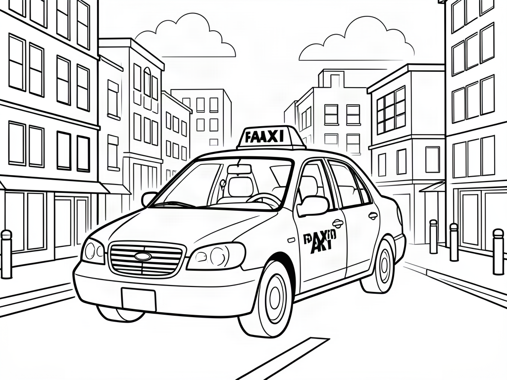 Car coloring page 06 - free printable