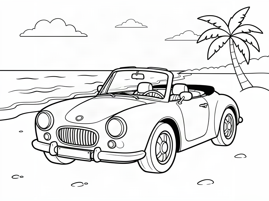 Car coloring page 09 - free printable