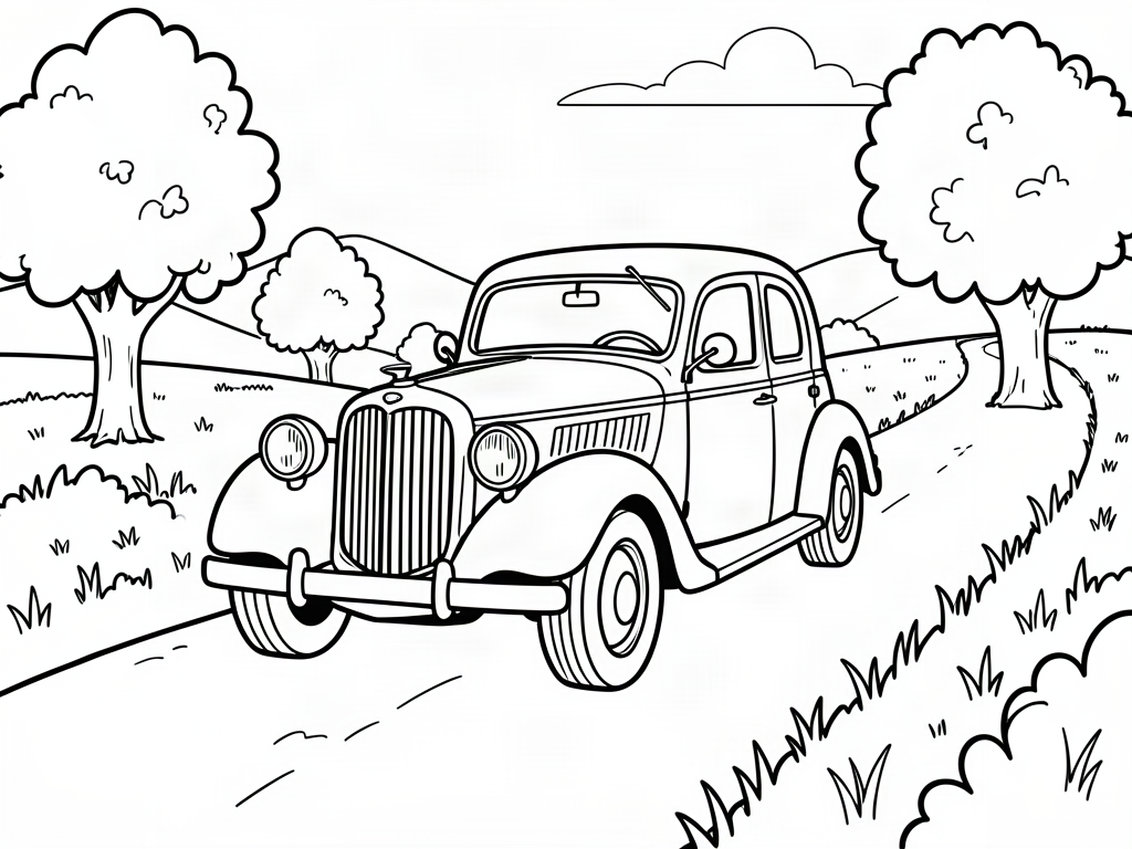 Car coloring page 10 - free printable