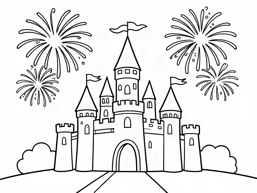 Castle coloring page 11 - free printable