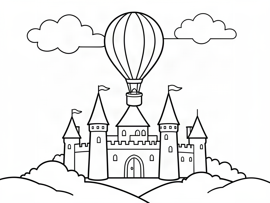 Castle coloring page 12 - free printable