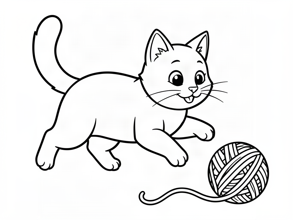 Cat coloring page 01 - free printable