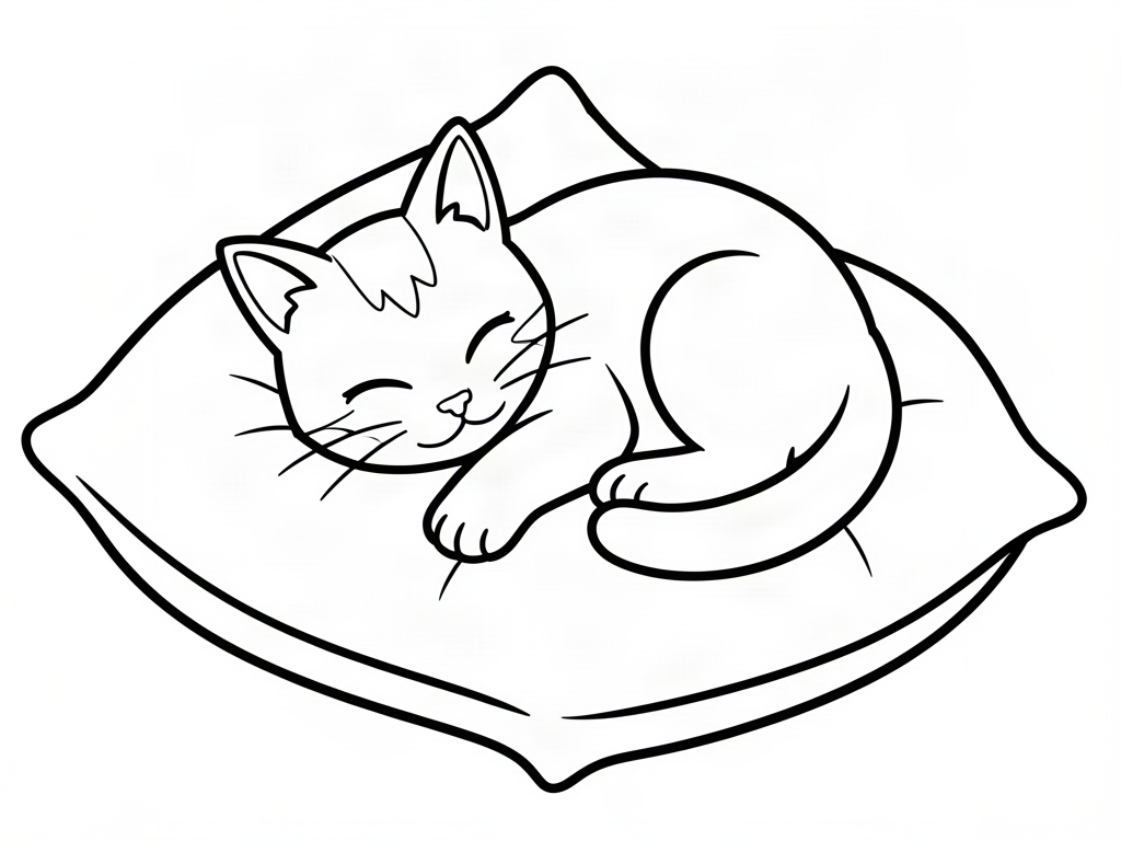 Cat coloring page 02 - free printable