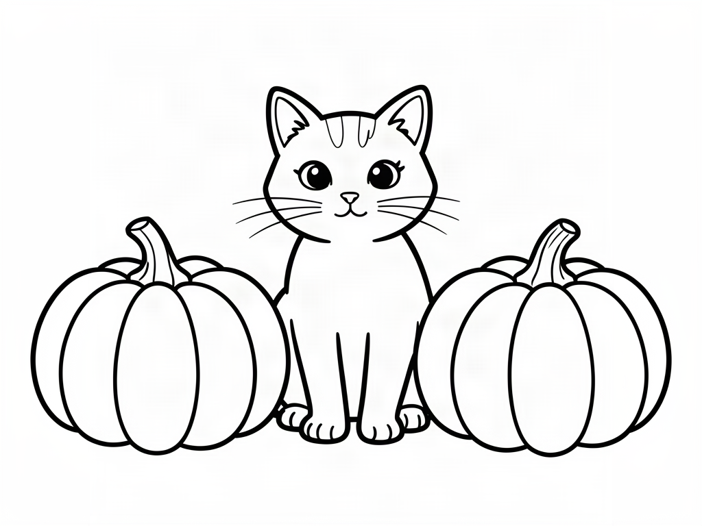 Cat coloring page 11 - free printable