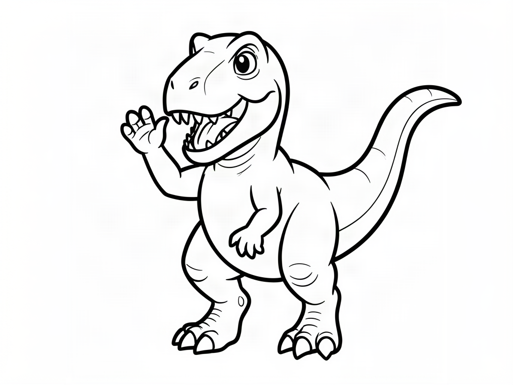 Dinosaur coloring page 01 - free printable