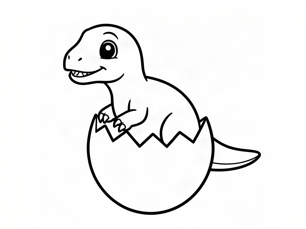 Dinosaur coloring page 04 - free printable