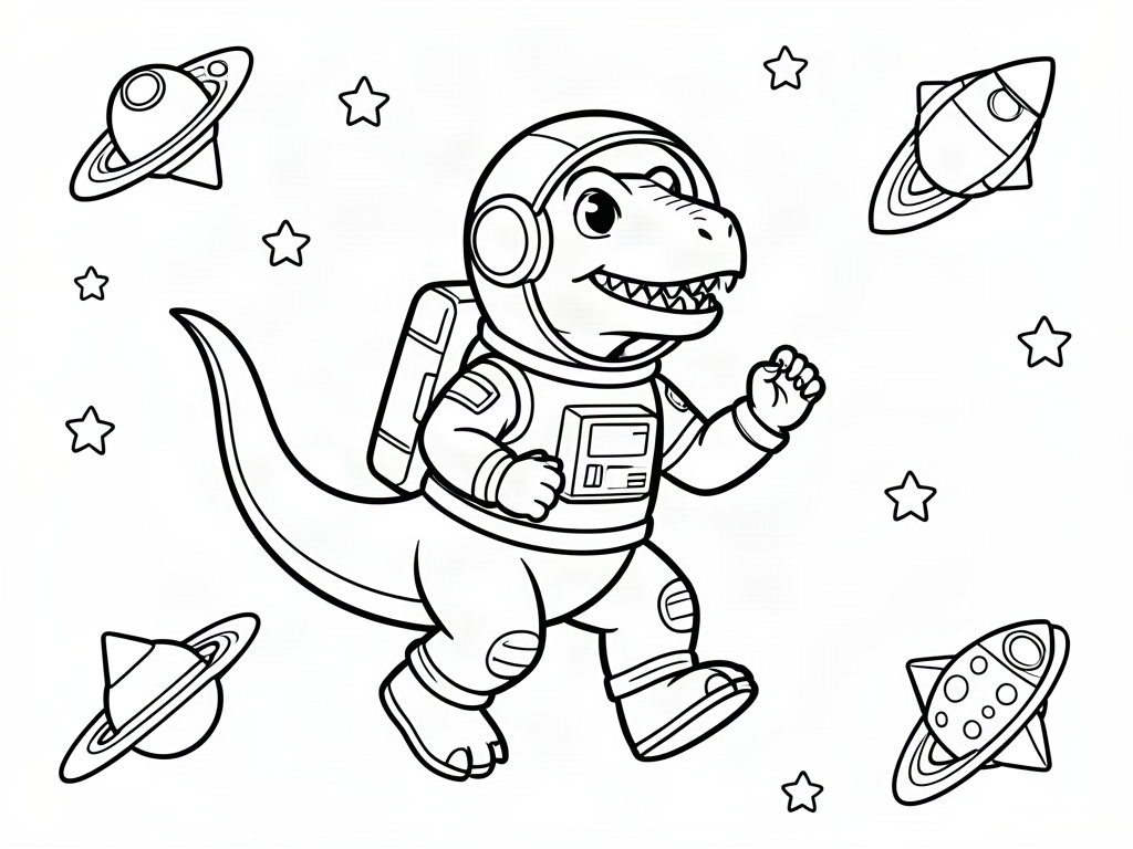 Dinosaur coloring page 05 - free printable