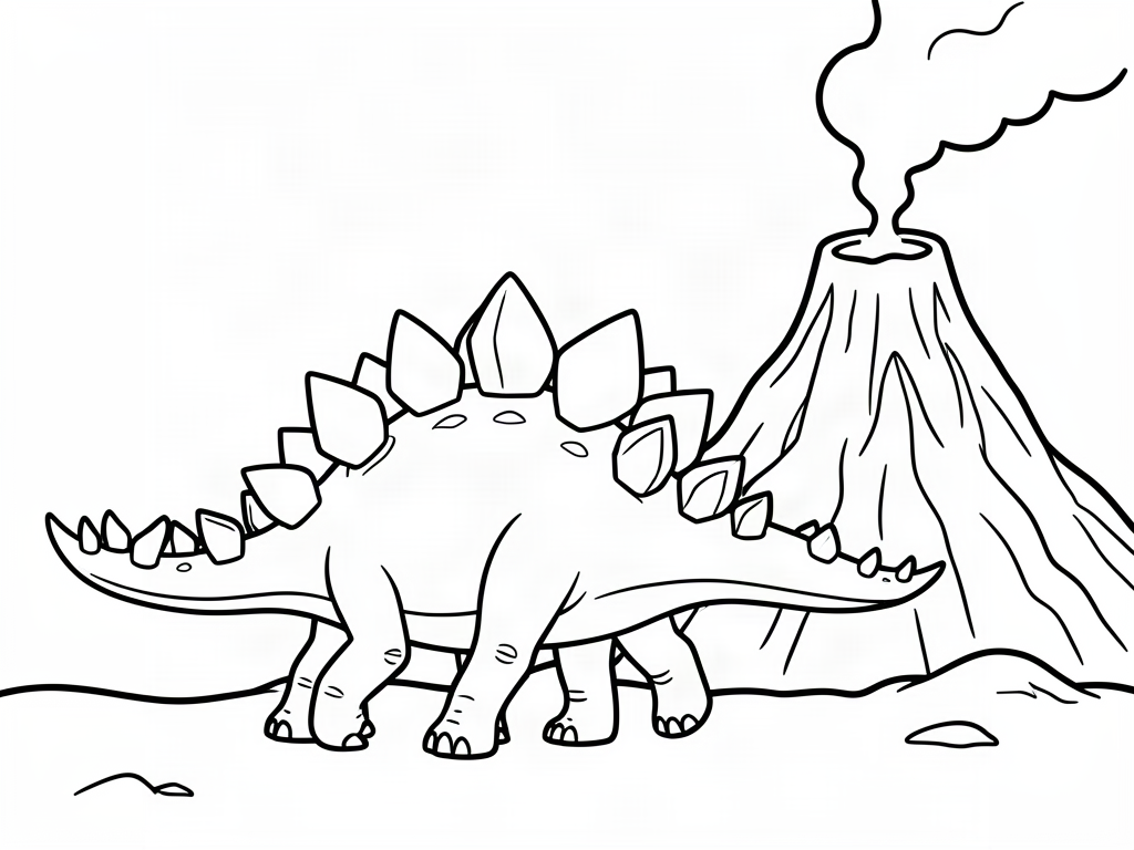 Dinosaur coloring page 07 - free printable