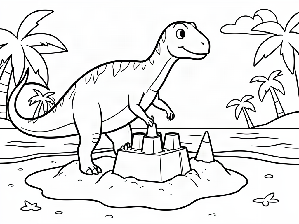 Dinosaur coloring page 10 - free printable