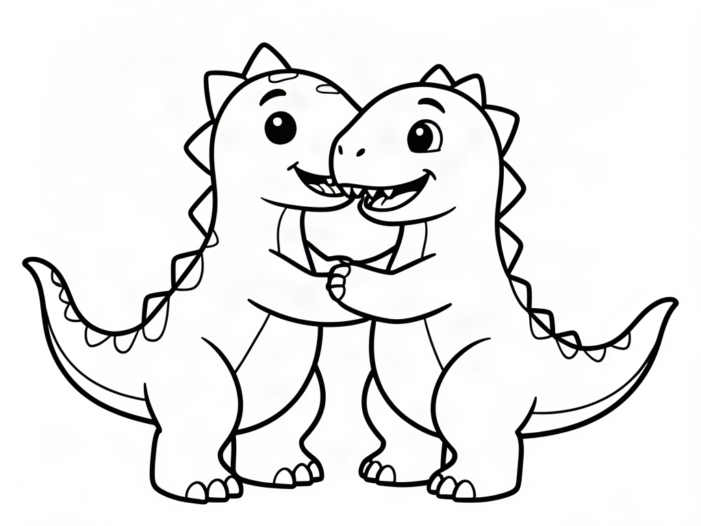 Dinosaur coloring page 12 - free printable