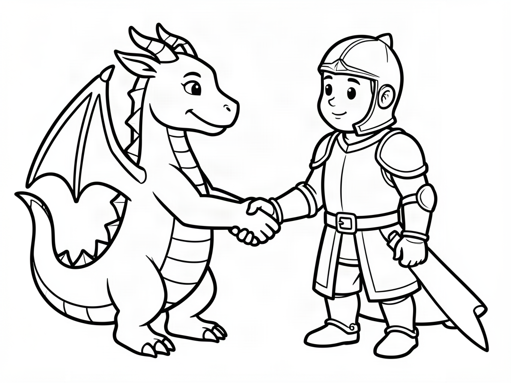 Dragon coloring page 06 - free printable