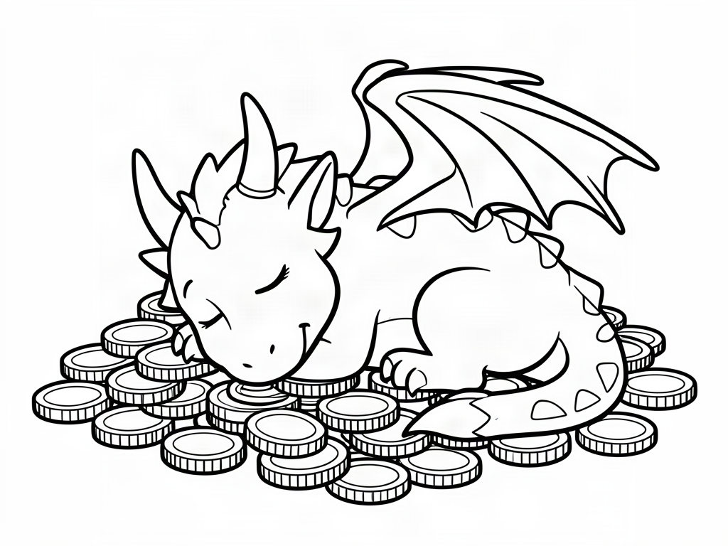 Dragon coloring page 08 - free printable