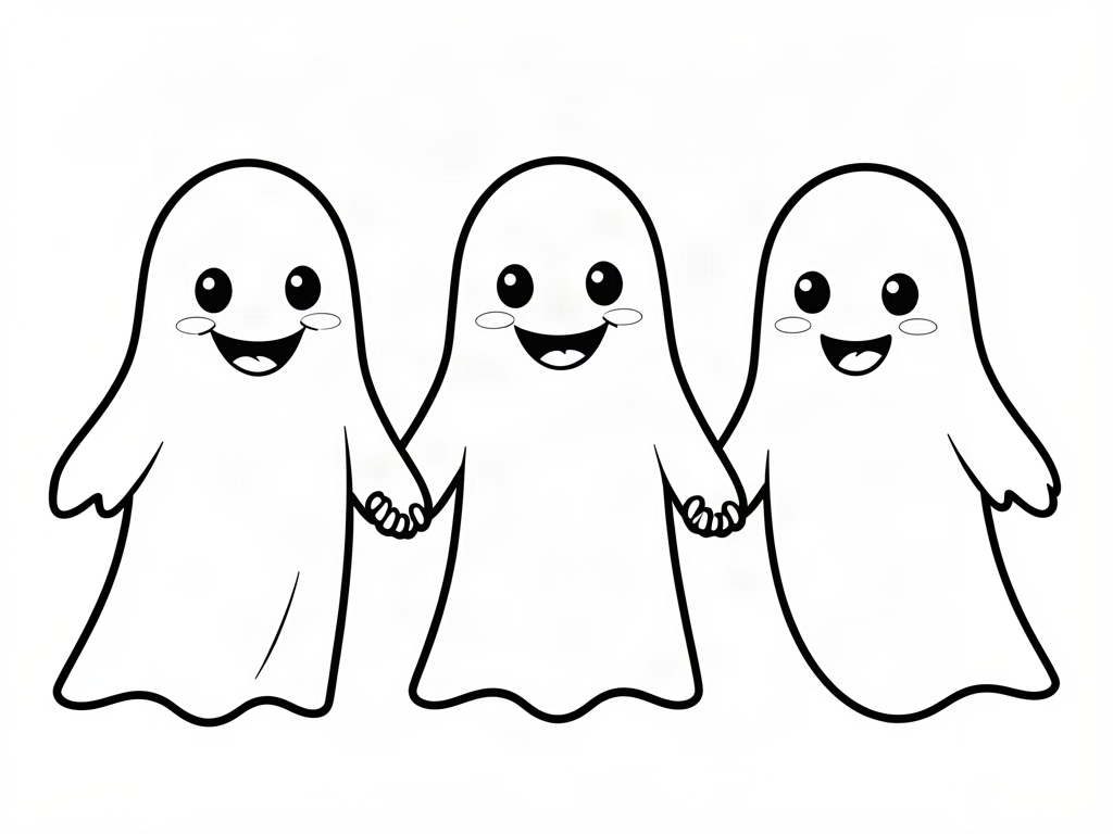 Ghost coloring page 12 - free printable