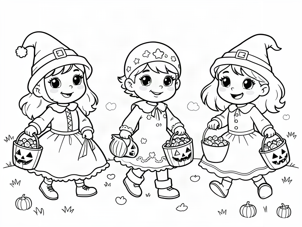 Halloween coloring page 01 - free printable