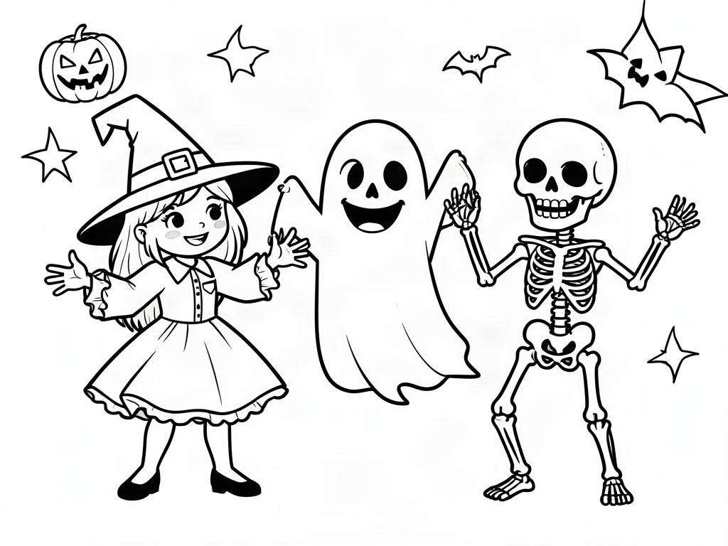 Halloween coloring page 06 - free printable