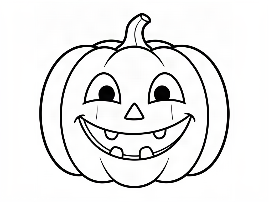 Pumpkin coloring page 01 - free printable