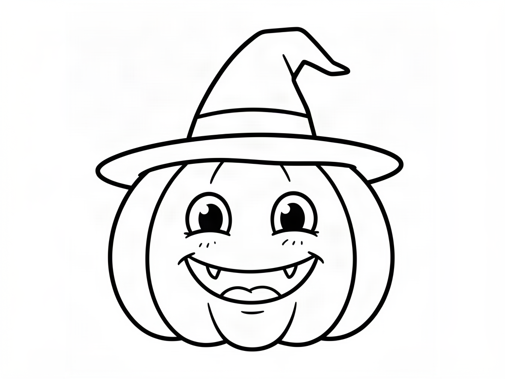 Pumpkin coloring page 03 - free printable