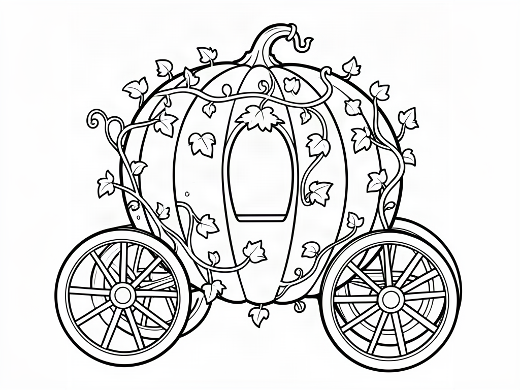 Pumpkin coloring page 04 - free printable