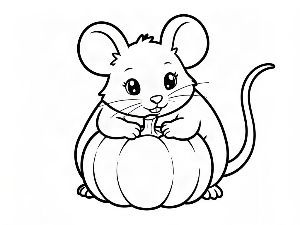 Pumpkin coloring page 05 - free printable
