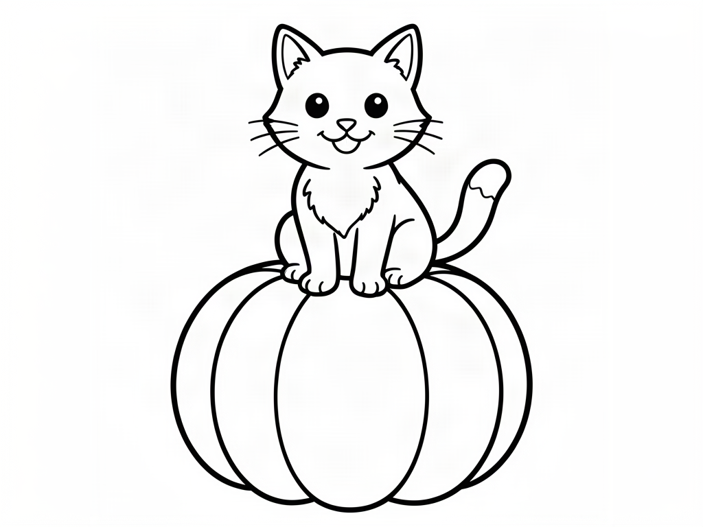 Pumpkin coloring page 06 - free printable