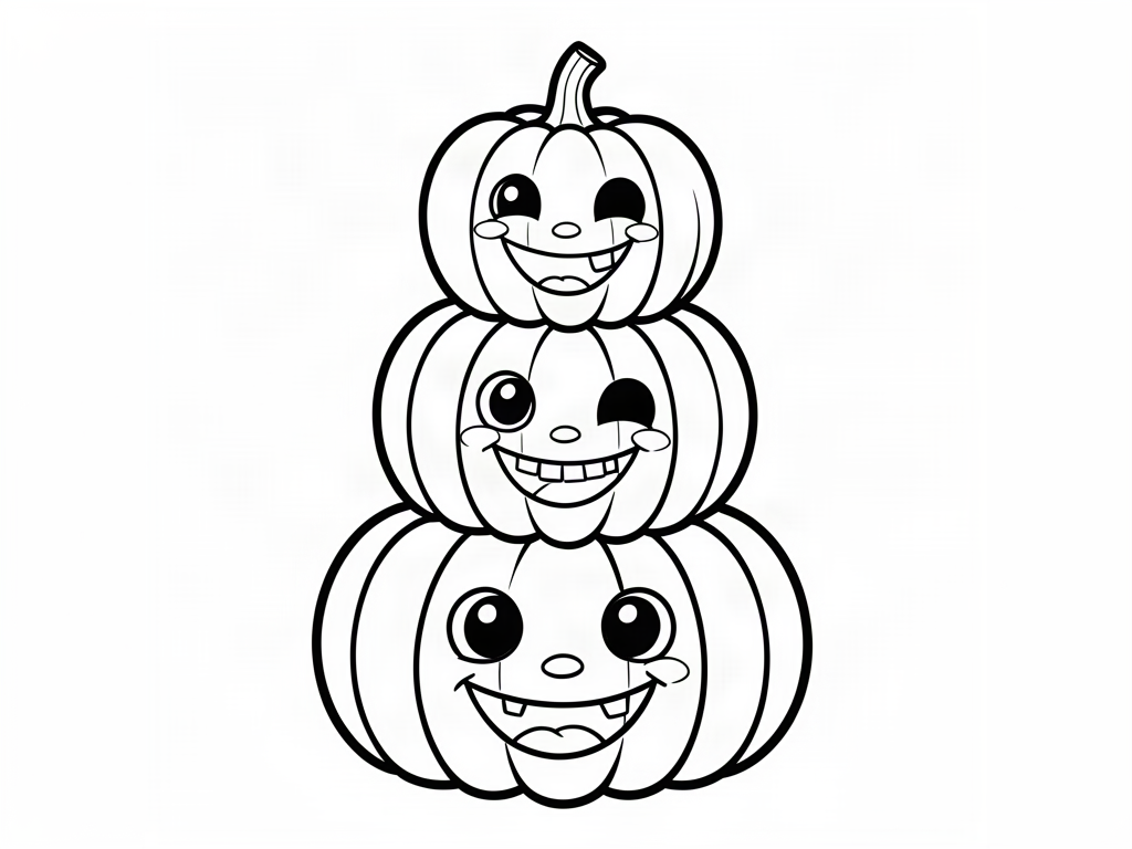 Pumpkin coloring page 08 - free printable