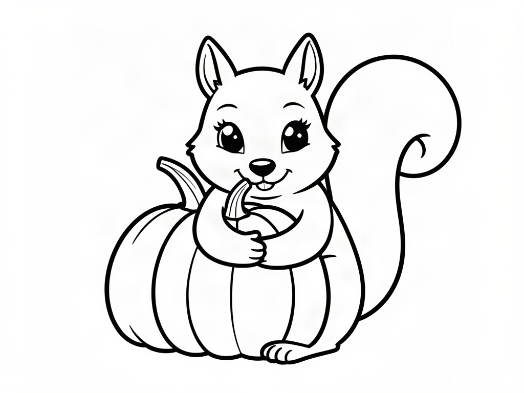 Pumpkin coloring page 10 - free printable