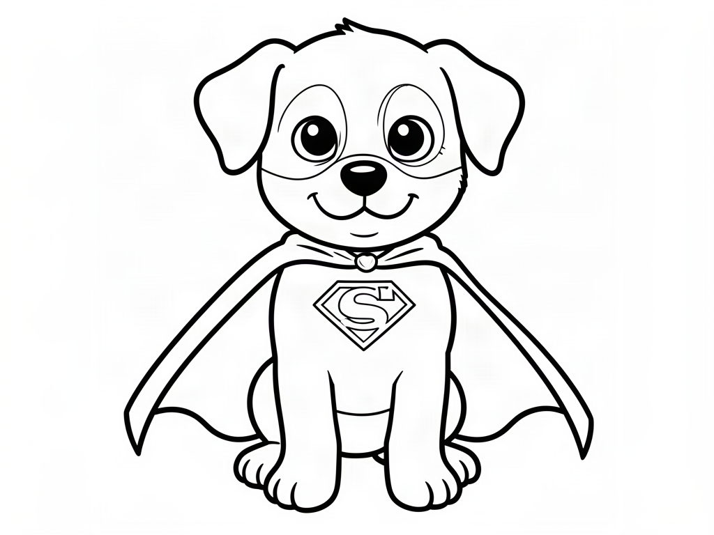 Puppy coloring page 10 - free printable