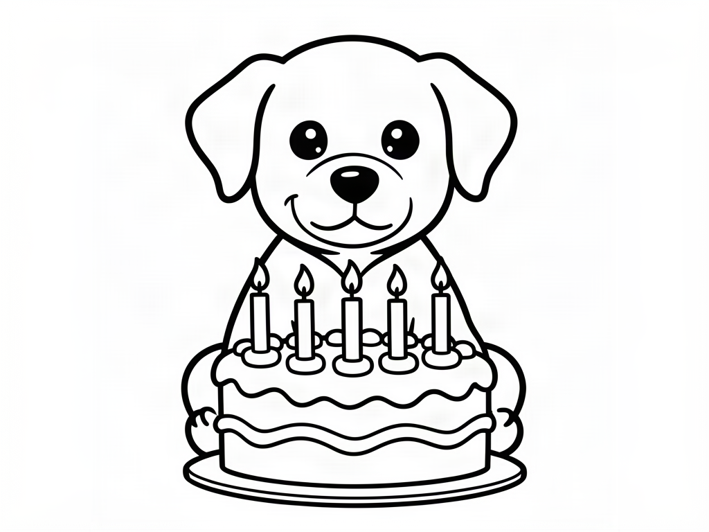Puppy coloring page 11 - free printable
