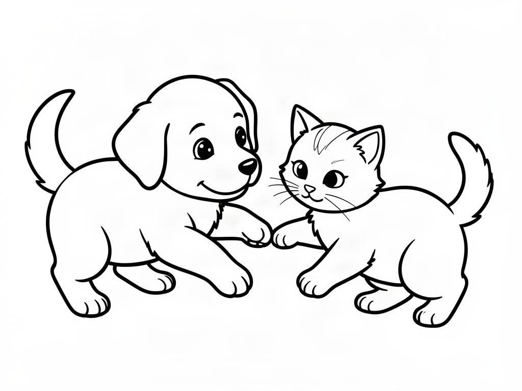 Puppy coloring page 12 - free printable