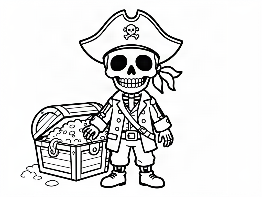 Skeleton coloring page 10 - free printable