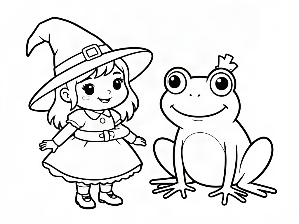 Witch coloring page 10 - free printable
