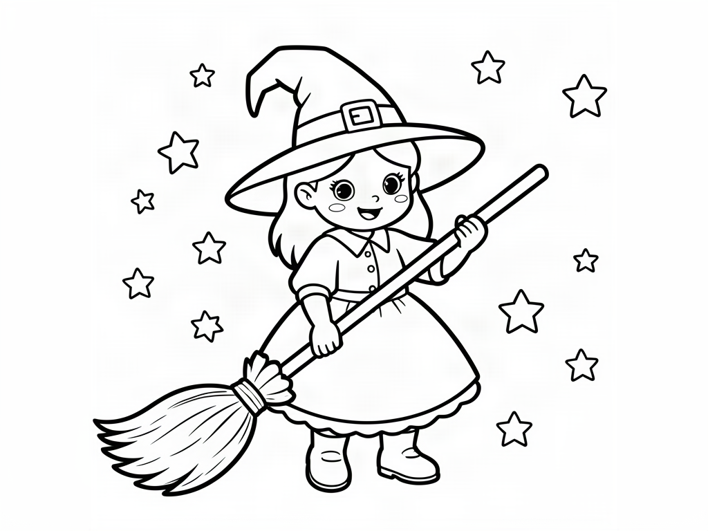 Witch coloring page 11 - free printable